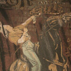 Cactus Brown Cotton Cowgirl shirt  3/4 Sleeve Size Large  (Very comfy shirt)